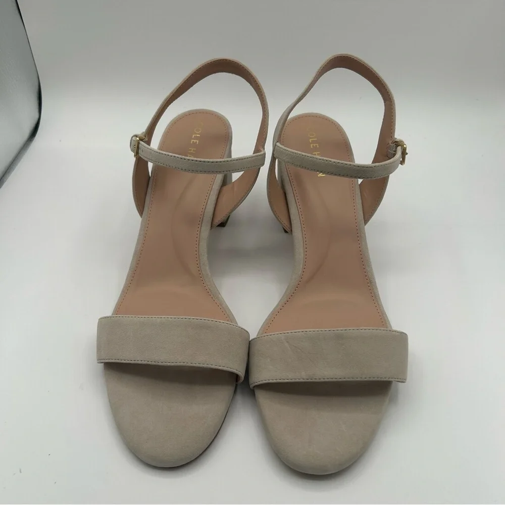 New Womens Cole Haan Josie Block Heels (65mm) heeled Mortar Suede size 11 B